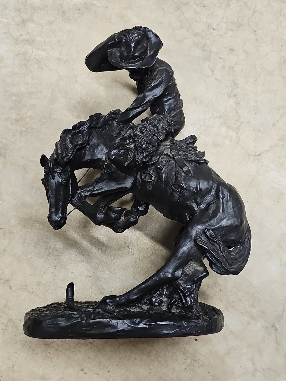 The Rattlesnake, Cowboy Bronco Rider Sculpture - Frederic REMINGTON #7432
